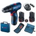 BOSCH GSB 120-LI Aku kombinovaný šroubovák 2x 12V 2.0Ah + 23dílná sada bitů 06019G8102